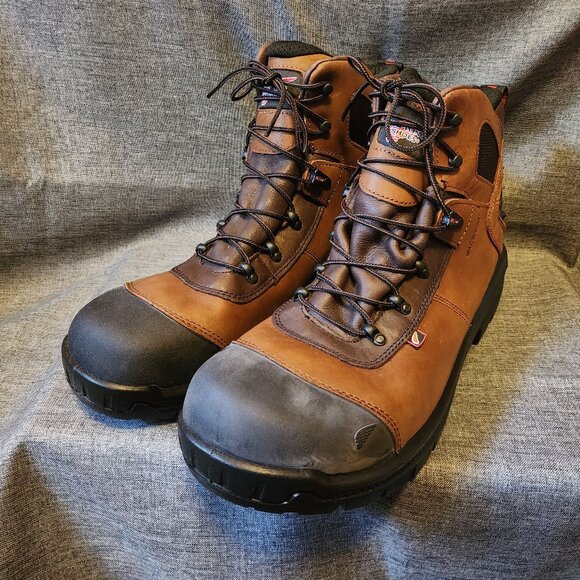 Men's Size 16D Red Wing 2436 Brown Leather Aluminum Toe Waterproof Work Boots - Picture 1 of 9